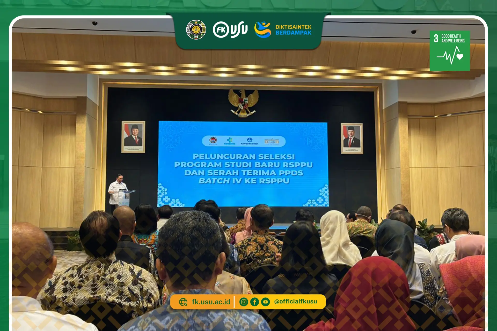 Fakultas Kedokteran USU Hadiri Peluncuran Seleksi Program Studi Baru RSPPU dan Serah Terima PPDS Batch IV